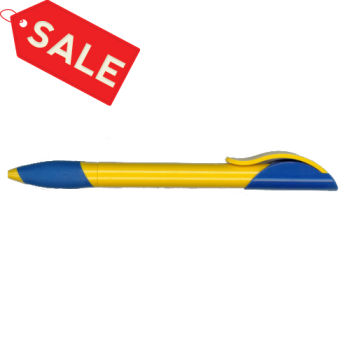 Ручка шариковая "Hattrix Soft" желто-синяя