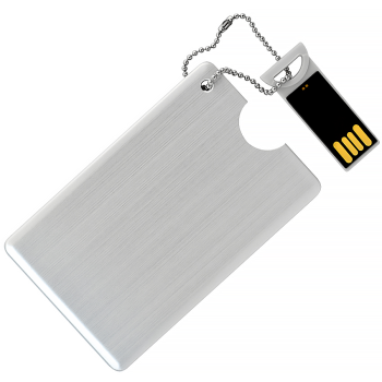 Металлический USB флеш-накопитель в виде кредитной карты 1029