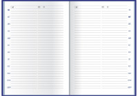 Щоденник недатований А5, Carin, білий блок, бордо, клітинка