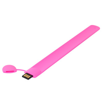 Силиконовый USB флеш-накопитель Браслет, 32ГБ, розовый цвет