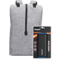 Backpack ENERGIZER EPB004 (Grey) + powerbank UE10007 (Black)