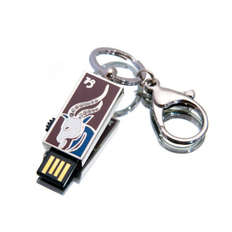 Ювелирный флеш-накопитель &quot;USB Козерог&quot;, 16Гб, серебристый цвет