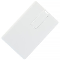 USB флеш-накопитель в виде кредитной карты, 16ГБ, белый цвет