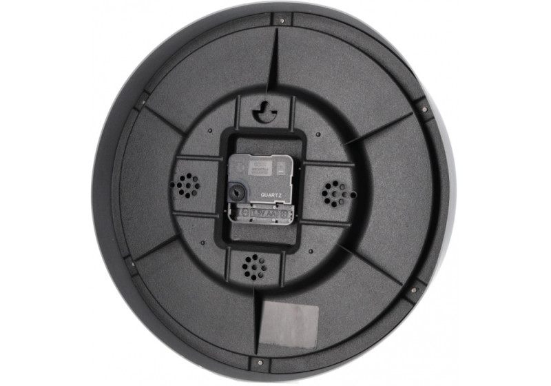 Годинник настінний пластиковий Optima CHRONO з термометром та гігрометром, чорний