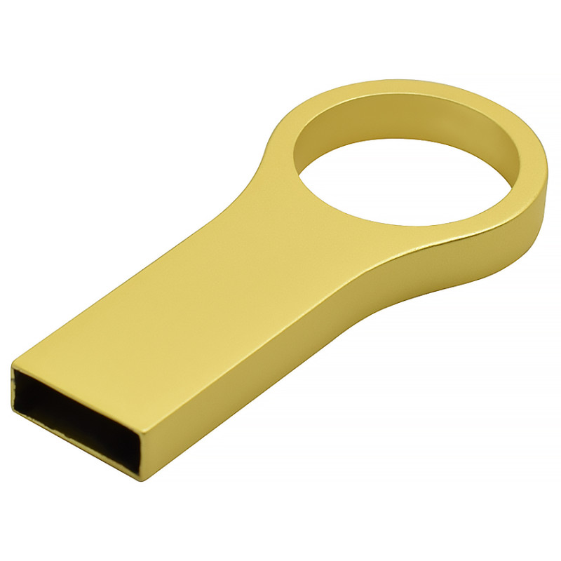 Металлический USB флеш-накопитель, 16ГБ, золотистый цвет