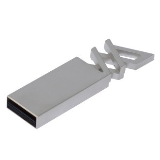 Металлический USB флеш-накопитель, 64ГБ, серебристый цвет