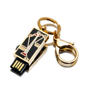 Ювелирный флеш-накопитель &quot;USB Весы&quot;, 16Гб, золотистый цвет
