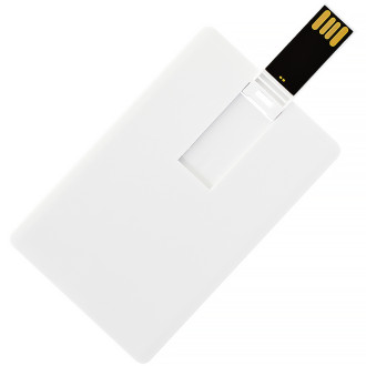 USB флеш-накопитель в виде кредитной карты, 64ГБ, белый цвет