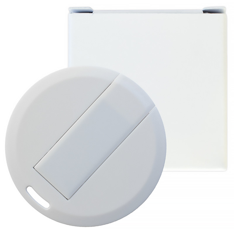 USB флеш-накопитель в виде круглой карты, 16ГБ, белый цвет