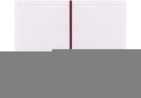 Діловий записник NAMIB, А5, тверда обкладинка, гумка, білий блок клітинка, бордо