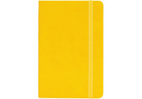 Діловий записник SQUARE, А5, тверда обкладинка, гумка, білий блок клітинка, жовтий