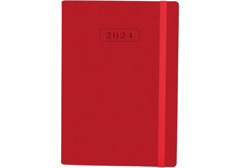 Щоденник датований 2024, NAMIB, червоний, А5, з гумкою без поролону