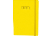 Щоденник датований 2024, NAMIB, жовтий, А5, з гумкою без поролону