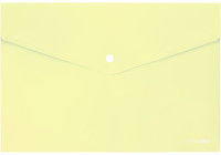 Папка-конверт А4 на кнопці Economix, 180 мкм, непрозора, фактура &quot;глянець&quot;, пастельна жовта