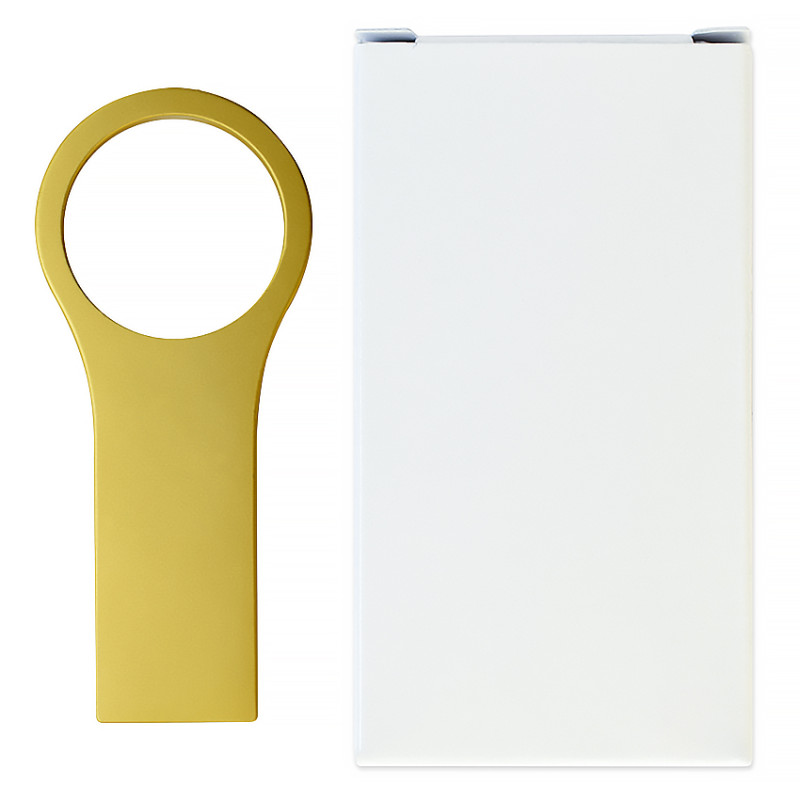 Металлический USB флеш-накопитель, 16ГБ, золотистый цвет