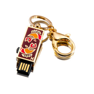 Ювелирный флеш-накопитель &quot;USB Рыбы&quot;, 16Гб, золотистый цвет