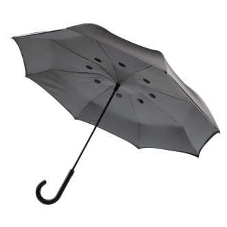 Зонт двухсторонний, диаметр 23&quot;, серый