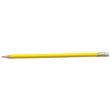 Олівець з гумкою "Promotional pencil", жовтий (лимонний) круглий корп.