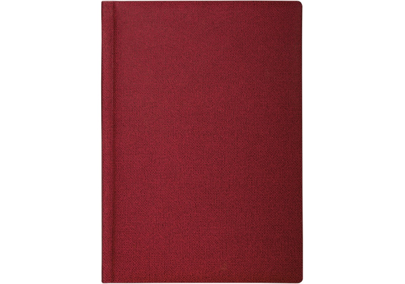Щоденник недатований, Optima DUBLIN, червоний, А5, кремовий блок, лінія, А5