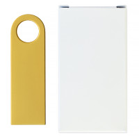 Металлический USB флеш-накопитель, 64ГБ, золотистый цвет
