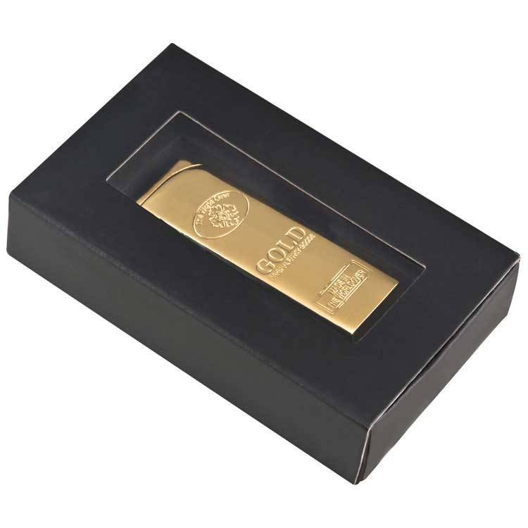 Зажигалка в виде слитка золота, в подарочной упаковке