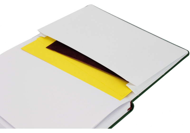 Діловий записник SQUARE, А5, тверда обкладинка, гумка, білий блок клітинка, жовтий