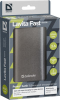 powerbank DEFENDER Lavita Fast 6000B 2*USB+1*Type-C, 6000 mAh, 3A