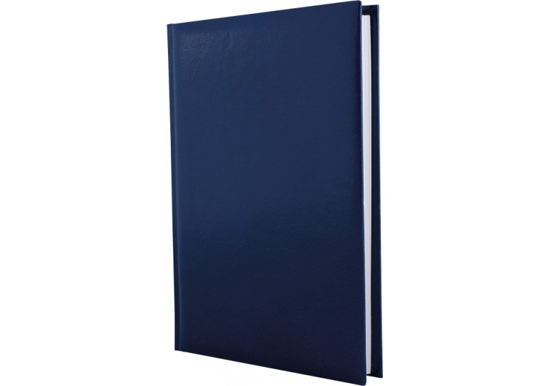Щоденник недатований А5, Carin, білий блок, темно-синій, клітинка