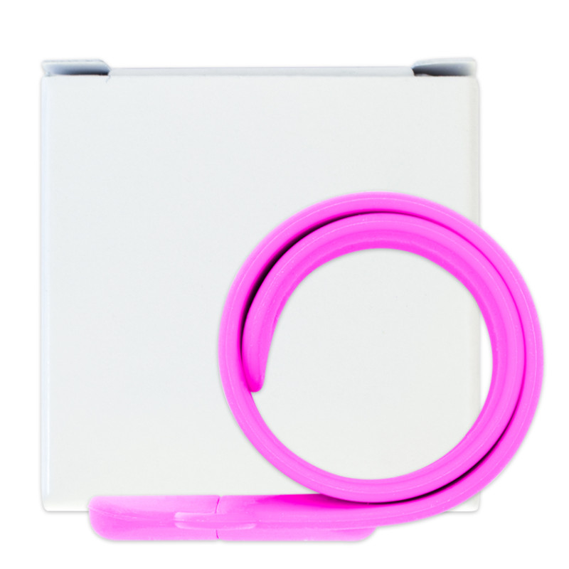 Силиконовый USB флеш-накопитель Браслет, 8ГБ, розовый цвет