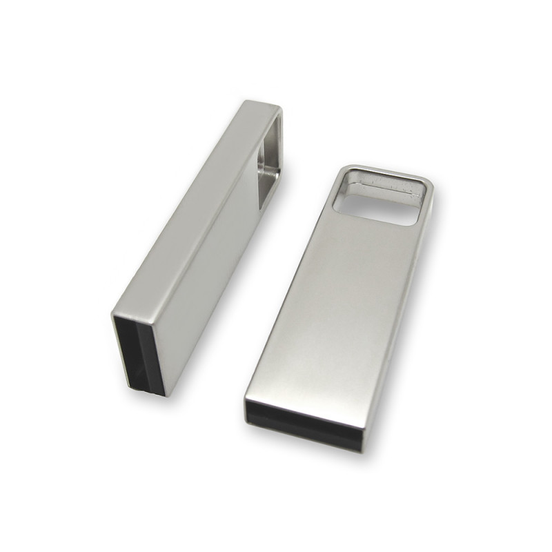 Металлический USB флеш-накопитель, 4ГБ, серебристый цвет