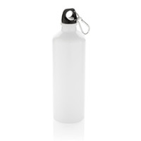 Бутылка для воды XL с карабином, 750 мл, алюминий, белый