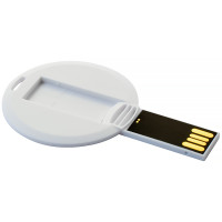 USB флеш-накопитель в виде круглой карты, 16ГБ, белый цвет