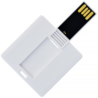 USB флеш-накопитель в виде карты Квадратная, 16ГБ, белый цвет