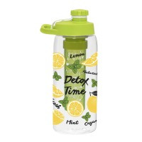 Пляшка д/води пл. HEREVIN Lemon-Detox Twist 1 л д/спорта с инфузером (161548-001)