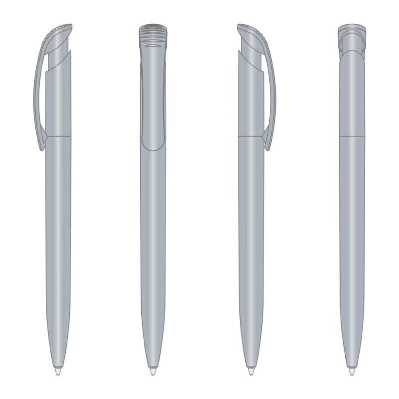 Ручка пластикова 'Clear Silver' (Ritter Pen)