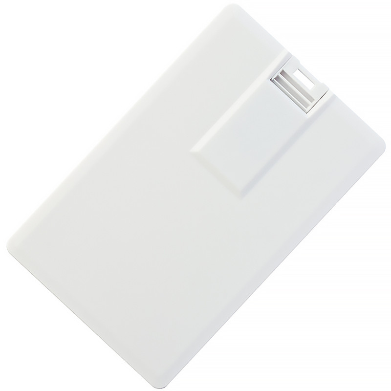 USB флеш-накопитель в виде кредитной карты, 16ГБ, белый цвет