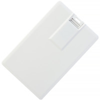 USB флеш-накопитель в виде кредитной карты, 8ГБ, белый цвет