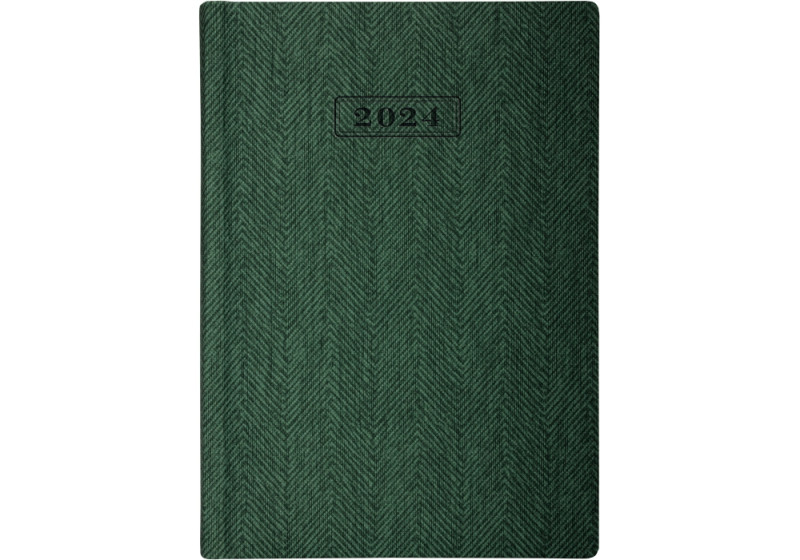Щоденник датований 2024, TWEED, зелений, А5