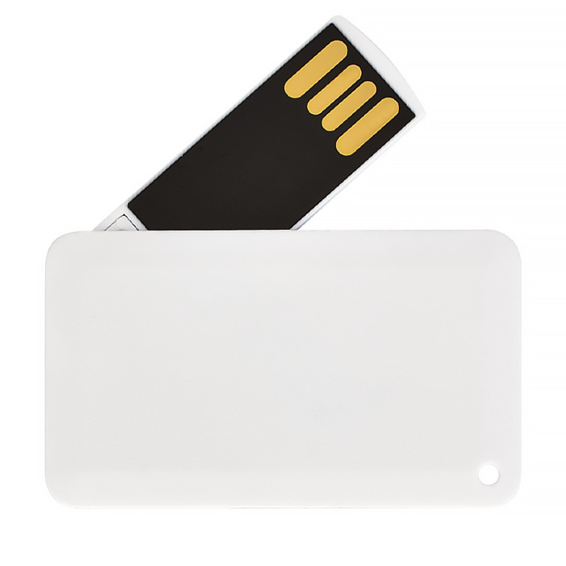 USB флеш-накопитель в виде карты Мини 2 (поворотный механизм), 16ГБ, белый цвет