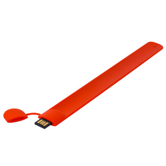 Силиконовый USB флеш-накопитель Браслет, 4ГБ, красный цвет