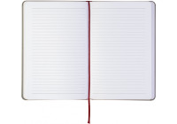 Діловий записник VIVELLA, А5, м’яка обкладинка, гумка, білий блок лінія, червоний