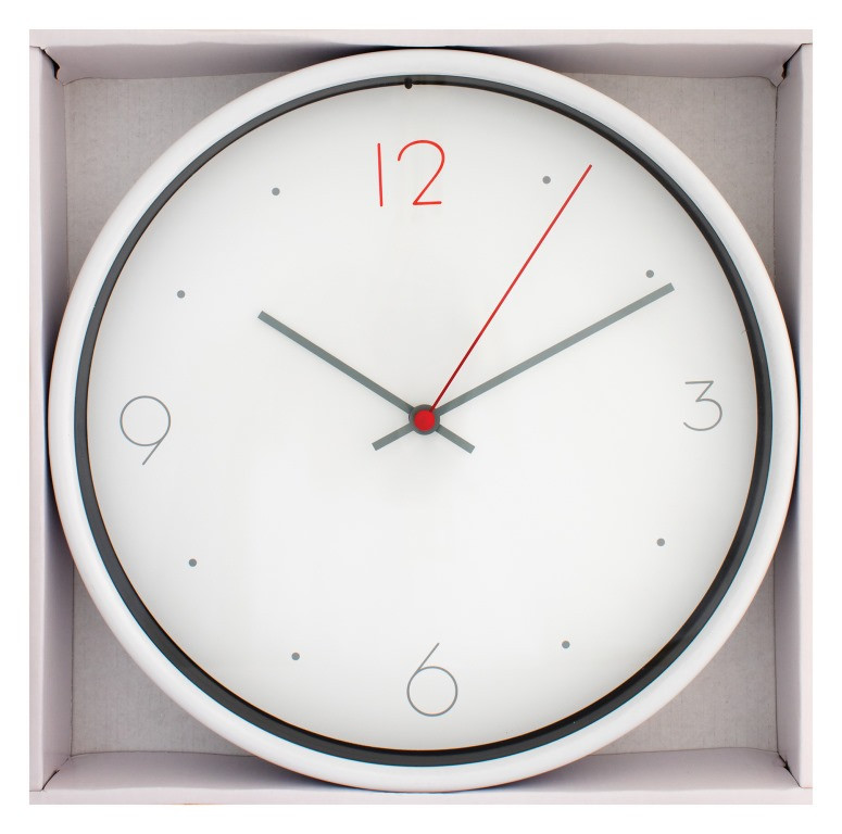 Годинник настінний пластиковий Economix OFFICE, білий