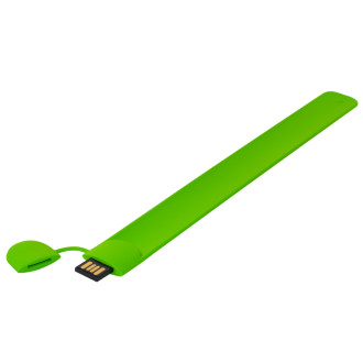 Силиконовый USB флеш-накопитель Браслет, 16ГБ, зеленый цвет