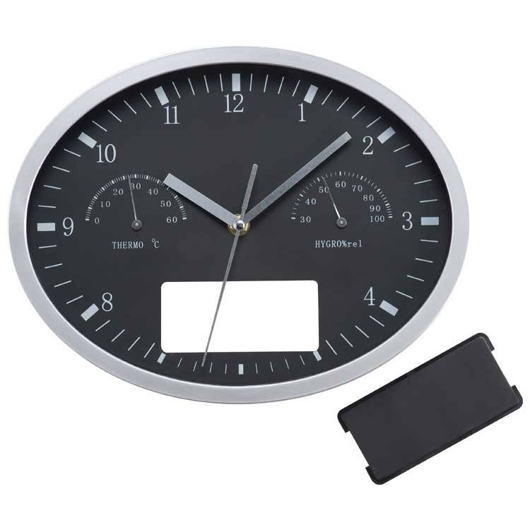 Стильные настенные часы с гидрометром и термометром