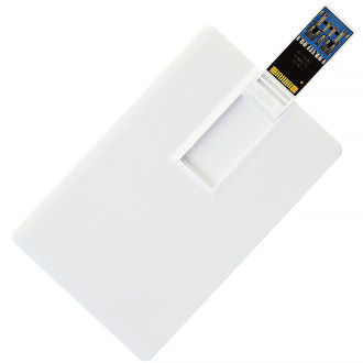 USB 3.0 флеш-накопитель в виде кредитной карты, 64ГБ, белый цвет