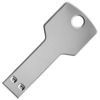 Металлический USB флеш-накопитель Ключ, 4ГБ, серебристый цвет