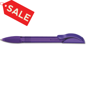 Ручка шариковая "HATTRIX SOFT CLEAR" прозрачно-фиолетовая (PMS267/268)
