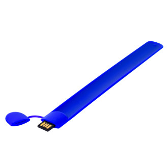 Силиконовый USB флеш-накопитель Браслет, 4ГБ, синий цвет