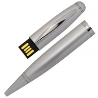 USB флеш-накопитель в виде Ручки, 16ГБ, серебристый цвет