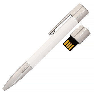 USB флеш-накопитель Ручка, 16ГБ, белый цвет
